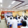 Bệnh viện Phụ Sản Hà Nội dành một phút mặc niệm để tưởng nhớ đồng chí Nguyễn Phú Trọng - Tổng Bí thư Ban Chấp hành Trung ương Đảng Cộng sản Việt Nam. 