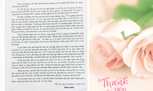 Bức thư cảm ơn - Nguồn động viên  đối với nhân viên y tế