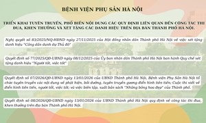 Tuyên truyền, phổ biến các văn bản về công tác thi đua, khen thưởng và xét tặng các danh hiệu trên địa bàn Thành phố Hà Nội năm 2026.