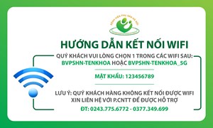 HƯỚNG DẪN KẾT NỐI WIFI BỆNH VIỆN