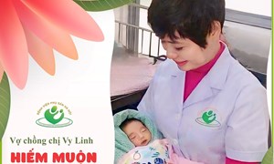 Vợ chồng chị Vy Linh hiếm muộn 7 năm, đã có thai ngay lần đầu tiên chuyển phôi nhờ thực hiện IVF tại Bệnh viện Phụ Sản Hà Nội