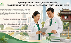 Bệnh viện Phụ Sản Hà Nội tuyên truyền, phổ biến Luật Thủ đô 2026 và các văn bản triển khai thi hành