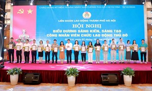 Hội nghị tuyên dương “Sáng kiến, sáng tạo trong công nhân, viên chức, lao động (CNVCLĐ) Thủ đô” và tôn vinh 10 doanh nghiệp tiêu biểu vì người lao động năm 2024.