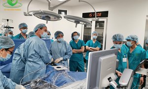 Họp báo về việc triển khai kỹ thuật can thiệp bào thai lần đầu tại Bệnh viện Phụ Sản Hà Nội.