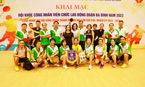 Bệnh viện Phụ Sản Hà Nội tham dự Hội khỏe Công nhân viên chức lao động quận Ba Đình năm 2023