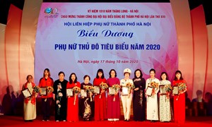 Lễ kỷ niệm 90 năm ngày thành lập Hội LH phụ nữ Việt Nam và biểu dương, trao tặng danh hiệu 10 phụ nữ Thủ đô tiêu biểu năm 2020