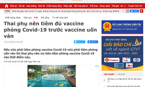 Thai phụ nên tiêm đủ vaccine phòng Covid-19 trước vaccine uốn ván