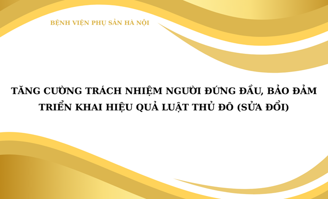 Tăng cường trách nhiệm người đứng đầu, bảo đảm triển khai hiệu quả Luật Thủ đô (sửa đổi)