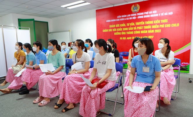 Bệnh viện Phụ Sản Hà Nội hưởng ứng tháng công nhân năm 2022