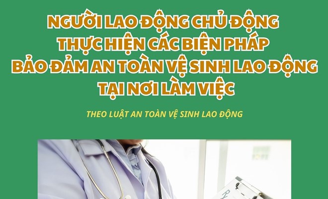Người lao động chủ động thực hiện các biện pháp bảo đảm an toàn vệ sinh lao động tại nơi làm việc
