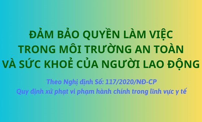 Đảm bảo quyền làm việc trong môi trường an toàn và sức khoẻ của người lao động