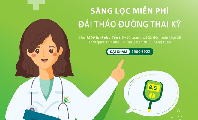 Miễn phí sàng lọc đái tháo đường thai kỳ cho 1500 thai phụ