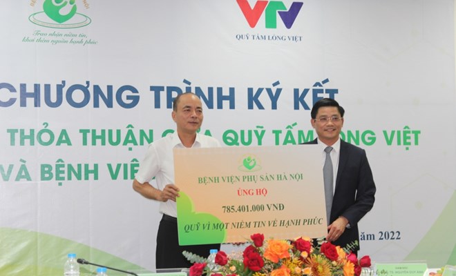 Quỹ Tấm lòng Việt và Bệnh viện Phụ sản Hà Nội ký kết dự án 