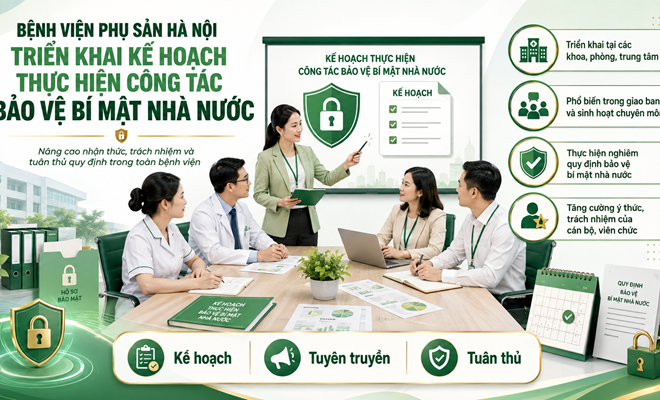 BỆNH VIỆN PHỤ SẢN HÀ NỘI TRIỂN KHAI KẾ HOẠCH THỰC HIỆN CÔNG TÁC BẢO VỆ BÍ MẬT NHÀ NƯỚC