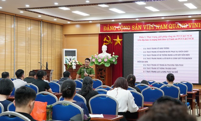 Tập huấn phòng cháy chữa cháy năm 2022 tại Bệnh viện Phụ Sản Hà Nội