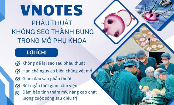 VNOTES – phẫu thuật ít xâm lấn không đường rạch trên thành bụng