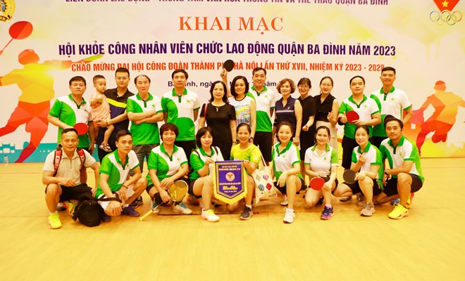 Bệnh viện Phụ Sản Hà Nội tham dự Hội khỏe Công nhân viên chức lao động quận Ba Đình năm 2023