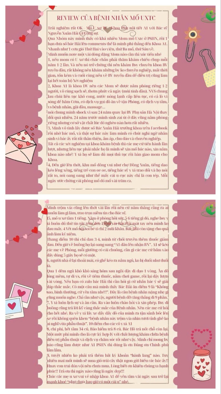 Trải nghiệm sau ca mổ u xơ tử cung: Ấn tượng về sự đổi thay tại Bệnh viện Phụ Sản Hà Nội- Ảnh 1.